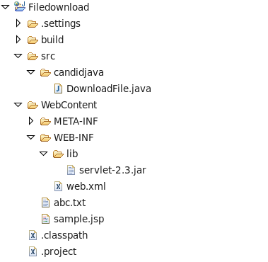 File download example using Servlet – Candidjava